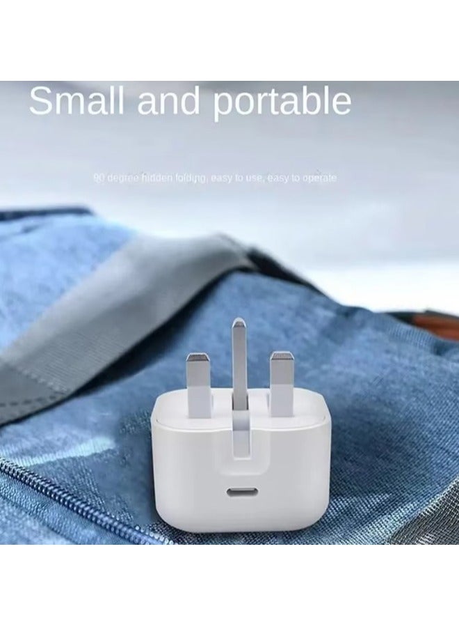 ريبنيو شاحن سريع من النوع C، محول طاقة USB-C بقدرة 20 وات، قابس محول طاقة PD، قابس حائط متوافق مع iPhone 14 13، 13pro 12 Pro Max/12 Mini/SE - Image 3