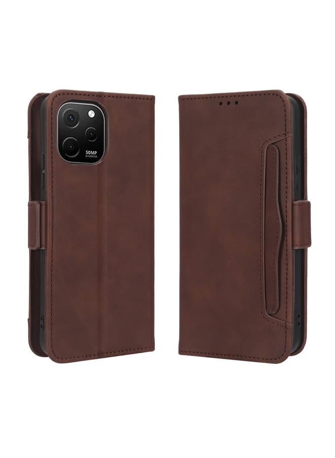 Zaboon Case For Huawei nova Y61 Skin Feel Calf Texture Card Slots Leather Phone Case - Image 2