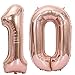 Tellpet Number 10 Balloons 10th Birthday Party Decorations for Girls Rose Gold 40 Inch - Image 3
