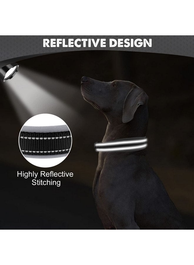جويتيل طوق الكلاب Joytale للكلاب الكبيرة، طوق كلب كبير مبطن من النيوبرين، طوق عاكس عريض للحيوانات الأليفة مع مشبك حزام معدني متين، طوق كلب من النايلون شديد التحمل قابل للتعديل، أسود، مقاس كبير - Image 4