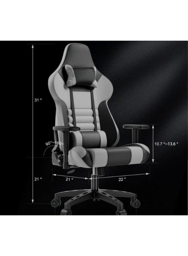 Ergonomic Swivel Gaming Chair with 4D Adjustable Armrests, Reclining Backrest and PU Leather Seat for Gaming and Office Use - Image 4