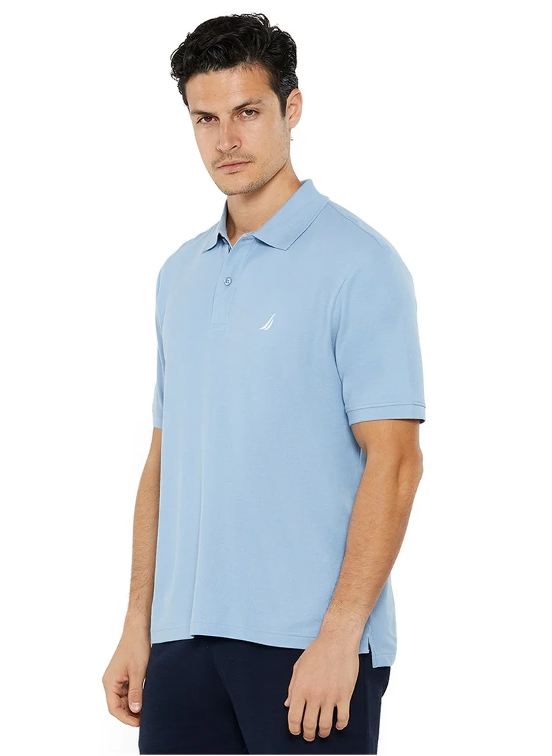 NAUTICA Classic Men's Cotton Anchor Blue Polo Shirt – Stylish, and Comfortable for Everyday Wear!