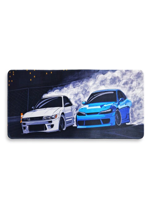 Gaming Mouse Pad Large , cars cartoons (60cm x 30cm x 2mm) , Thick Extended Mouse Mat Water proof Non-Slip Spill-Resistant Desk Pad with Special-Textured Surface, Anti-Fray Stitched Edges for Keyboard, PC