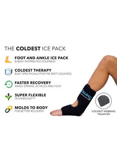 THE COLDEST WATER The Coldest Water Foot Ankle Achilles Pain Relief Ice Wrap with 2 Cold Gel Packs  - Image 5