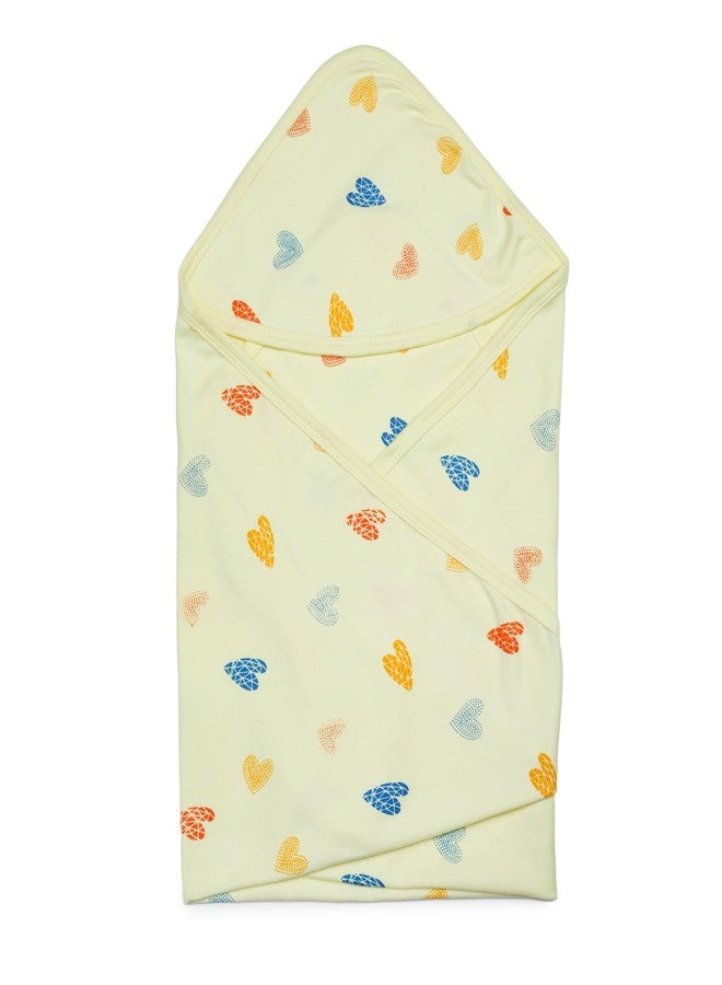 Phedarus Multipurpose Cotton Hosiery Printed Baby Hooded Towel/Wrapper/Swaddle or New Born, Baby Boy, Baby Girls, Kids | Big Size 75cms x 75cms | 0-2 Years | Green | Soft and Skin Friendly - Image 2