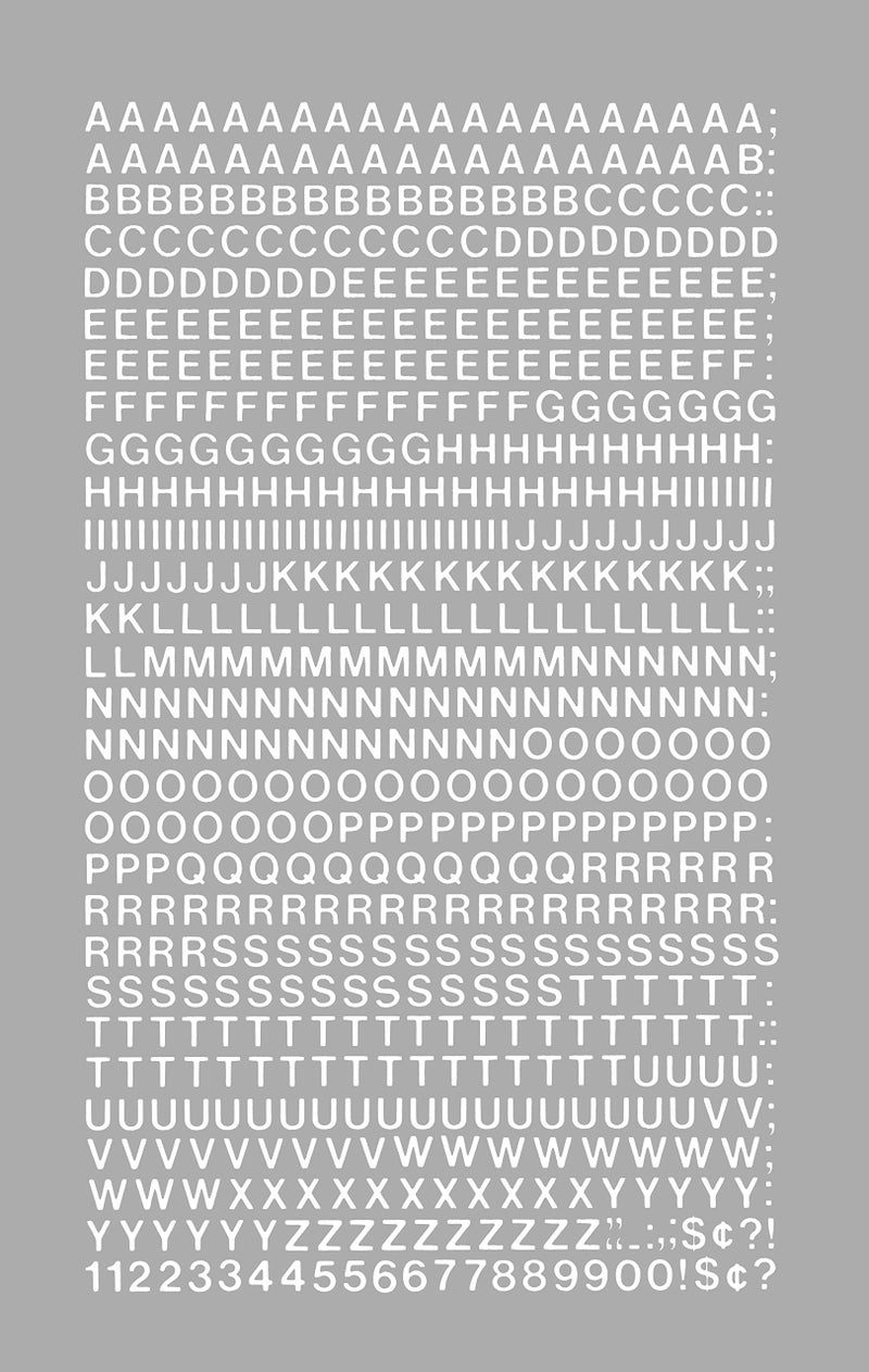 Chartpak Self-Adhesive Vinyl Capital Letters and Numbers, 1/4 Inches High, White, 610 per Pack (01006) - Image 2