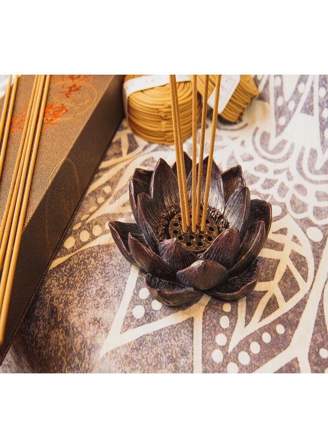 Top Collection Lotus Incense Burner and Votive T-Light Candle Holder Meditation Flower Buddha - Image 5
