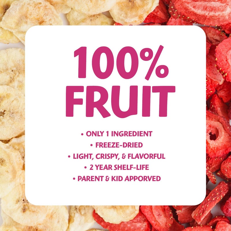 Brothers-ALL-Natural Brothers All Natural Freeze Dried Fruit Crisps, Banana Strawberry, 0.42 Oz (Pack of 24), Made with 100% Fruit, Gluten Free, Soy Free, Vegan, Heathy Snack, Lunch Box Ready - Image 4