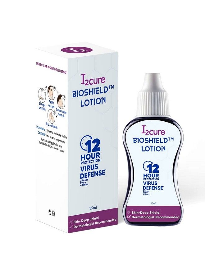I2cure Bioshield Lotion ; For Protection From Viruses Fungi & Bacteria ; 2 Drops Give 6 Hours Protection ; For All Skin Types ; 15Ml ( Pack Of 2) - Image 3