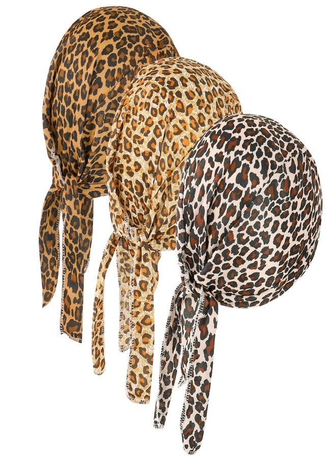 DOCILA Do Rags Skull Cap for Men Leopard Motorcycle Durags Cheetah Helmet Liner Beanie Animal Cycling Head Bandana Sports Doo Dew Hair Cover - Image 1