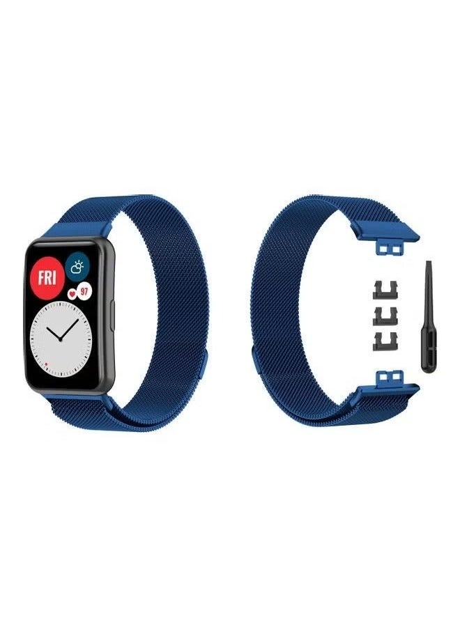 vesus Milanese Replacement Band For Huawei Watch Fit Blue