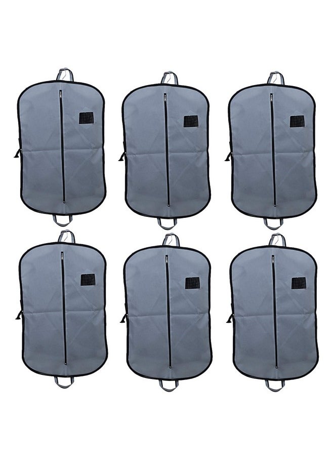 Kuber Industries Kuber Industries Pack of 6 Coat Cover | Foldable Blazer Cover | Suit Cover With Zipper Closure | Cloth Organizer For Dust Proof Jacket | Grey  - Image 1