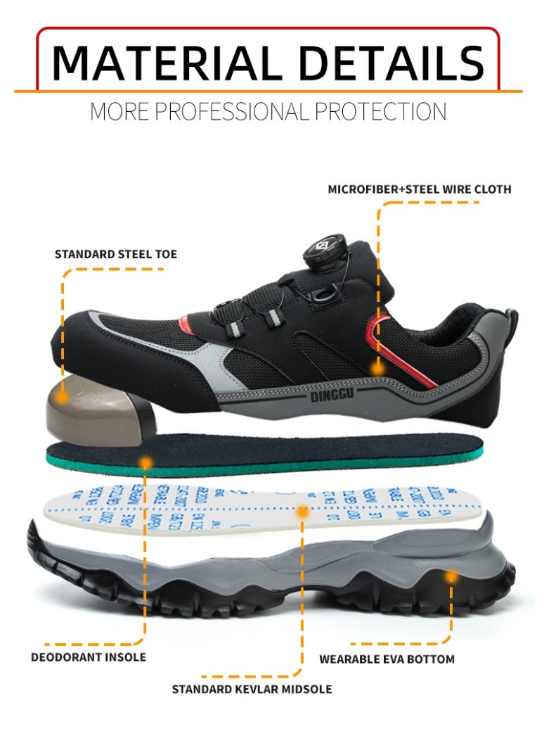 Steel Toe Shoes for Men Lightweight Safety Shoes Comfortable Puncture Proof Slip On Indestructible Work Shoes and Fashion Sneakers. - Image 3