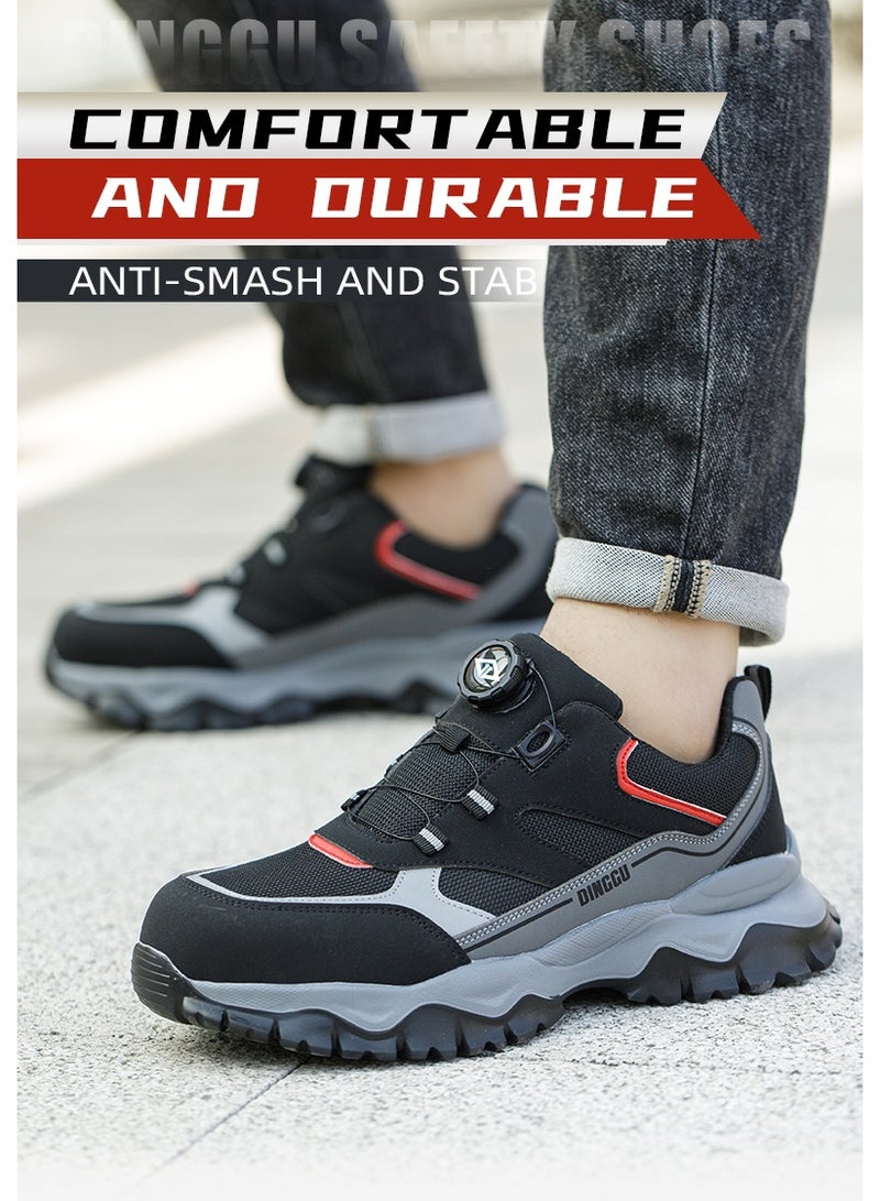 Steel Toe Shoes for Men Lightweight Safety Shoes Comfortable Puncture Proof Slip On Indestructible Work Shoes and Fashion Sneakers. - Image 1