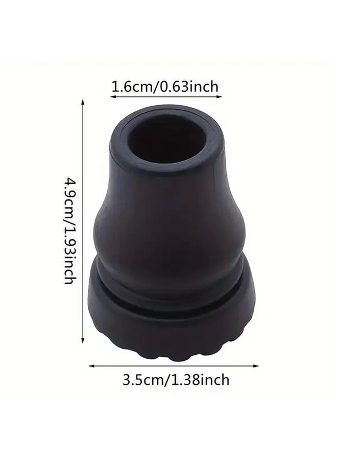 16mm Heavy Duty Antiskid Crutch Cane Bottom Pads 3pcs Non Slip Grip Compatible With Walking Sticks Hiking Poles Cane Tips Durable Outdoor Roundtip Design Sturdy Construction - Image 3