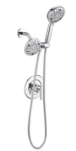 Ultrimkit Replacement for Moen Shower Faucet Trim Kit High Pressure Dual Shower Combo Shower Handle Valve Catridge Not Inclued Chrome - Image 1