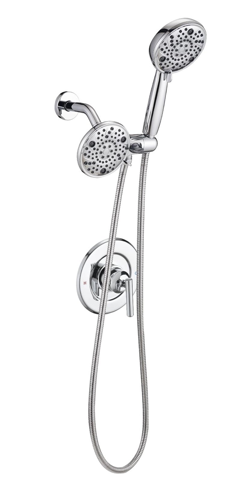 Ultrimkit Replacement for Moen Shower Faucet Trim Kit High Pressure Dual Shower Combo Shower Handle Valve Catridge Not Inclued Chrome - Image 2