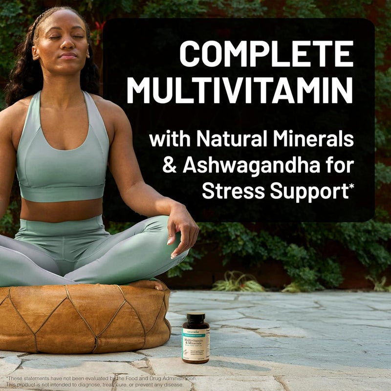 NatureWise Multivitamin for Women  Stress Support with Organic Whole Foods  Natural Minerals  BComplex  Vitamin C  D3 K2 for Immunity Hair Skin  Nails  NonGMO  60 Capsules30Day Supply - Image 2