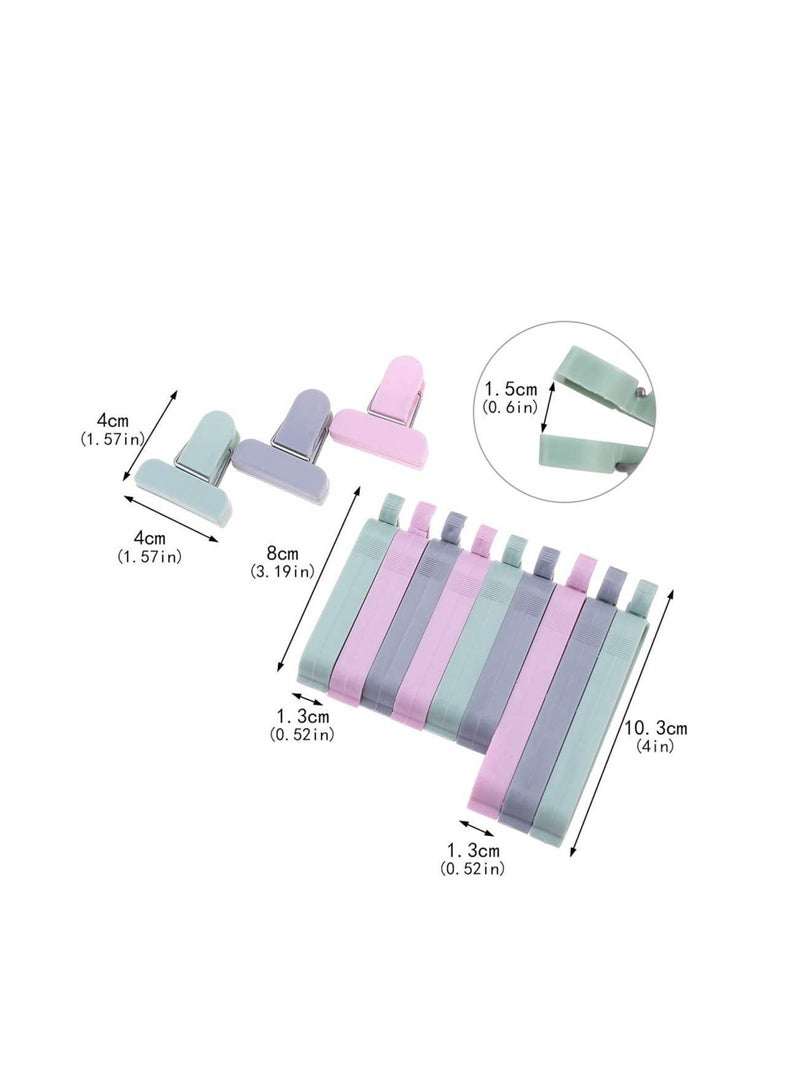 NIBEMINENT KASTWAVE Plastic Sealing Clips, Bag Clips Food Small Medium Large 3 Size for Snack Home Kitchen Craft Office Travel Camping 24 Pieces - Image 2