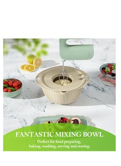 SYOSI 4-1 Colander with Mixing Bowl Set, Kitchen Essentials Strainer Basket Bowl for Kitchen, Food, Pasta And Rice Strainer, Fruit Cleaner, Veggie Wash, Salad Spinner, Apartment & Home Essentials - Beige  - Image 5
