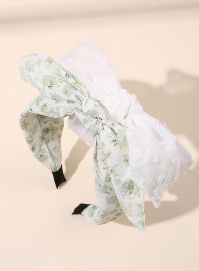 Take Two Pack of 2 - Floral Print Lace Headband - Image 4