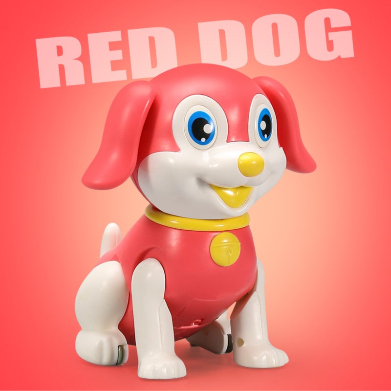 Interactive Puppy Toy: 15*15*16.2cm Pink Durable ABS Plastic - Lifelike Jump & Forward Motion, Realistic Fluttering Ears, Cheerful Sound & Soft Lights for Toddler Developmental Play - Image 1