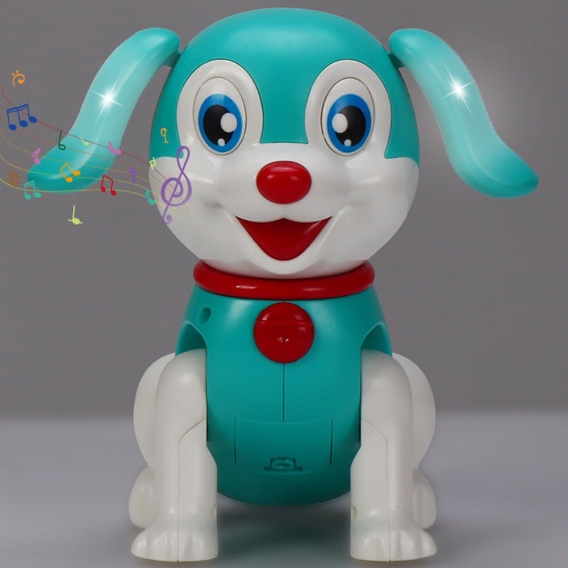 Interactive Puppy Toy: 15*15*16.2cm Pink Durable ABS Plastic - Lifelike Jump & Forward Motion, Realistic Fluttering Ears, Cheerful Sound & Soft Lights for Toddler Developmental Play - Image 4