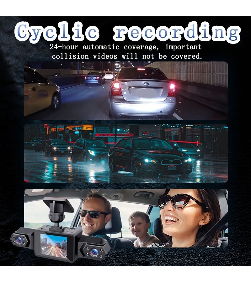 Driving Recorder Dash Cam 1080P Wide Angle Infrared Night Vision Parking Mode - Image 3