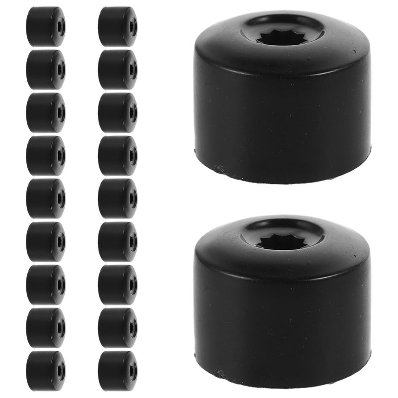 20pcs 17mm Plastic Wheel Nut Caps Black Lug Nut Covers for Car Tire Bolt Dustproof Hub Screw Covers - Image 2