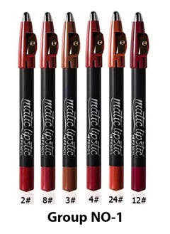 Mn Six matte lipstick pens from MN with sharpener, Group No. 1  - Image 1