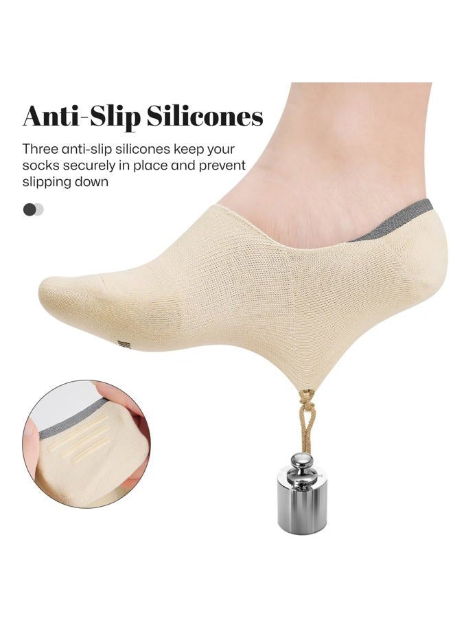 wernies No Show Socks Women Low Socks Short Socks for Flats Non Slip Thin Liner Socks, 5-8, 8 Pairs_4 Colors (2 Pairs Per Each Color), 5-8 - Image 2