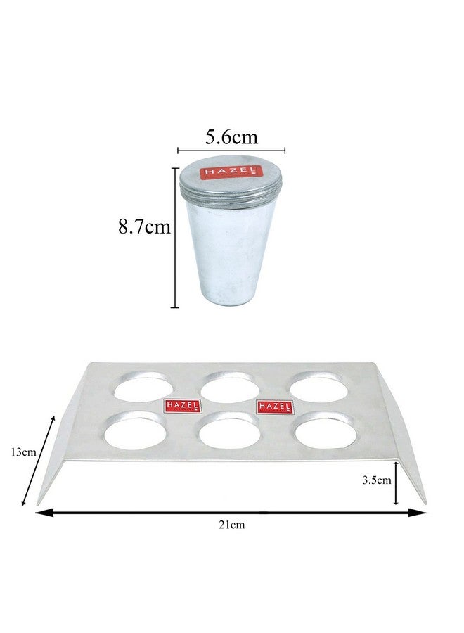 HAZEL Kulfi Moulds Set Aluminium - Traditional Ice Cream Medium Mould Set of 6 with Stand - Reusable Popsicle Maker - Image 4