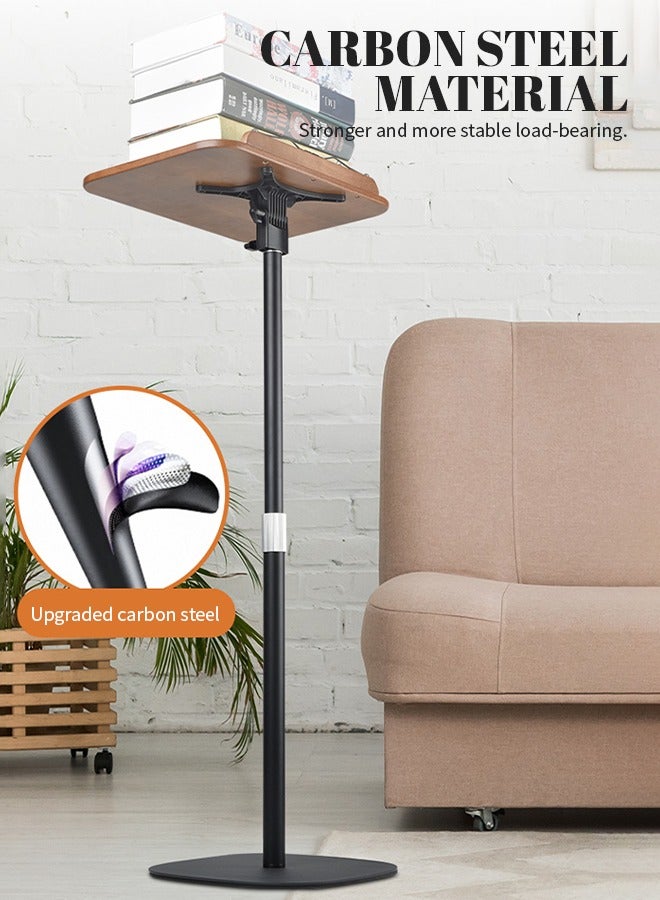Ergonomic Floor-Standing Bookshelf Vertical Quran Stand With Adjustable Height Reading Stand With Metal Base Solid Wood Panel With Fixing Clips Can Hold The Quran, Tablet, Book, Recipe, Sheet Music - Image 5