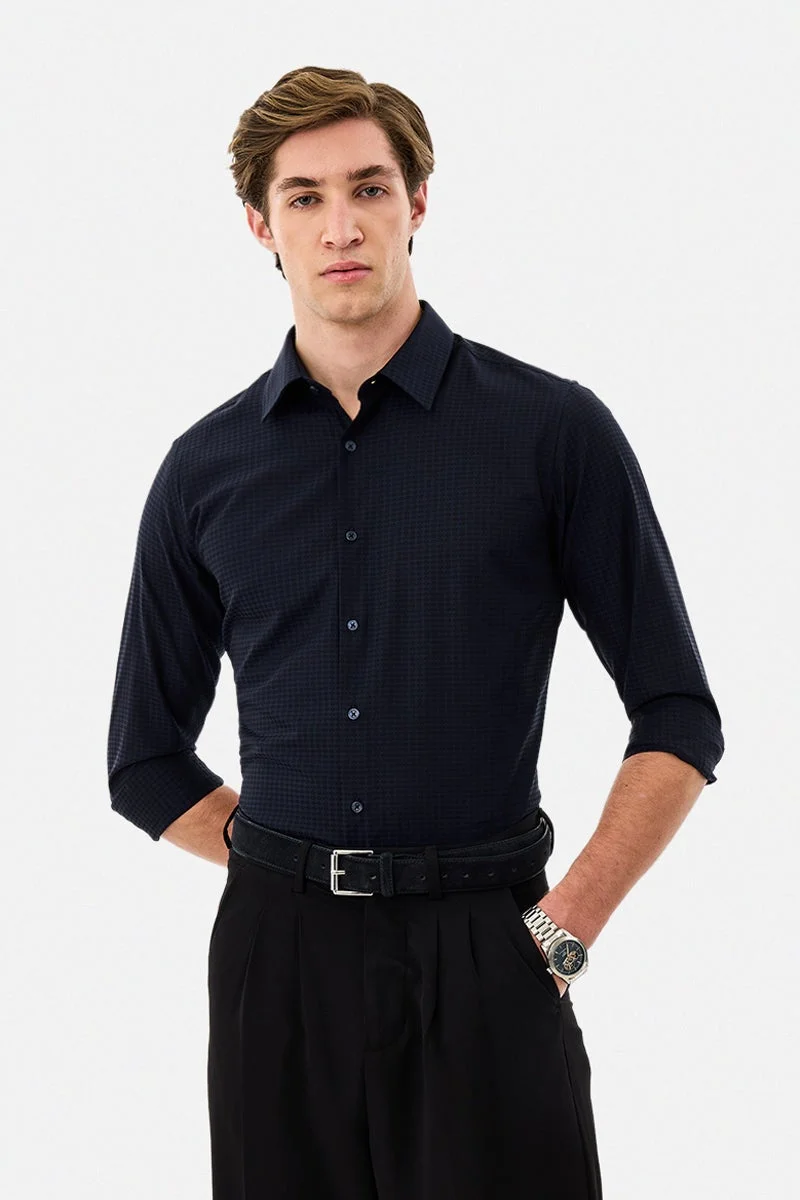 سنيتش قميص قطني فاخر بقصة ضيقة