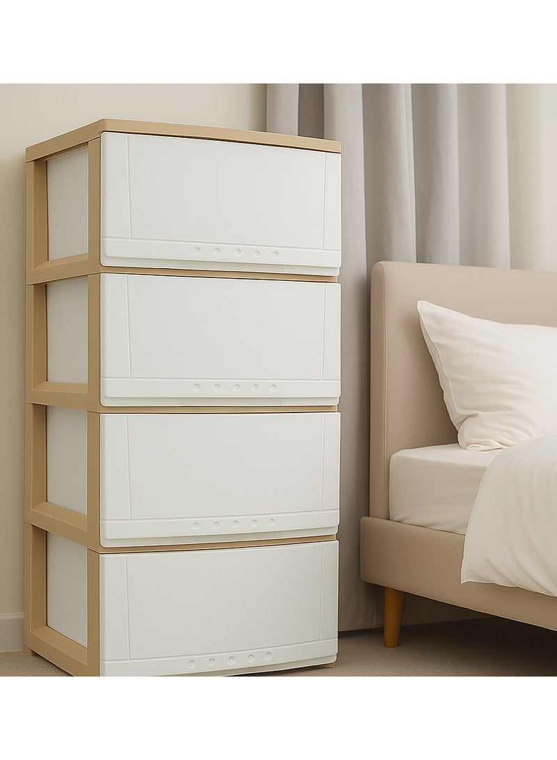 ALMUFARREJ Chest of 4 Drawers White 42x34x84 cm - Image 3