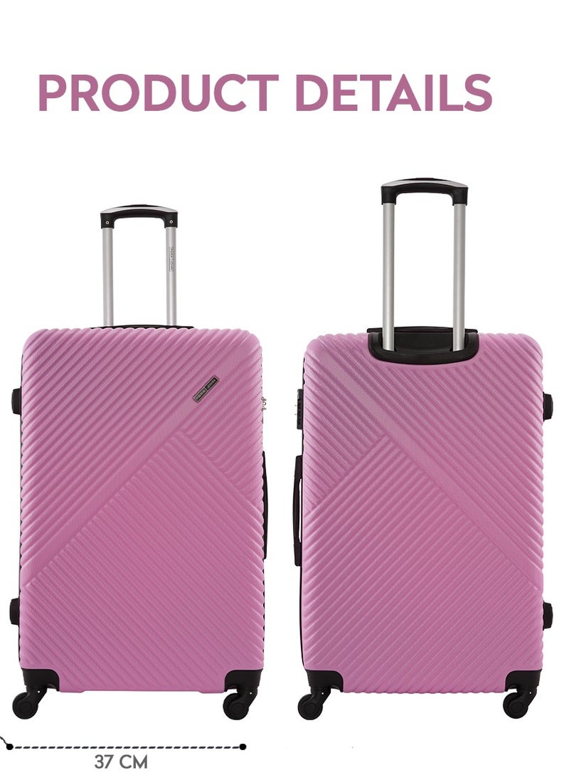 PARAJOHN Aurora Checked-In Luggage Large (28-Inch) ABS Hard Case Checked-In Luggage Trolley Bag with 4 Spinner Wheels and Lock - Pink  - Image 4
