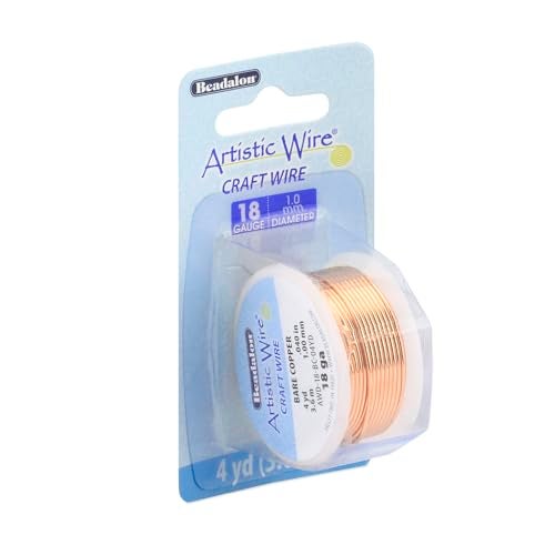 Artistic Wire, 18 Gauge Uncoated Bare Copper Craft Wire, 4 yd - Image 1