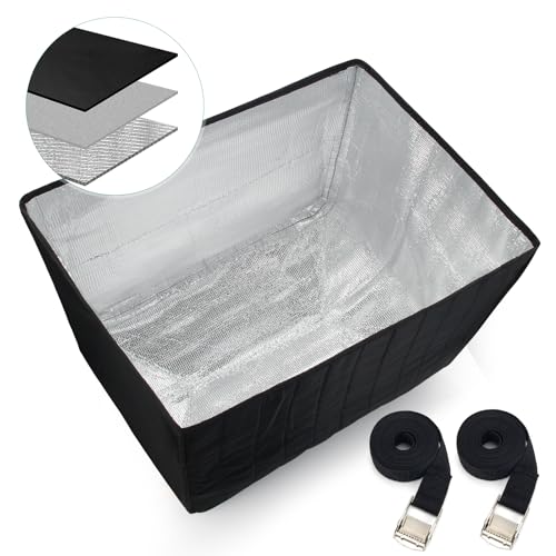 Luxiv Winter Window Air Conditioner Cover Waterproof for Outside Unit, Luxiv Freeze Protection Cover for Outdoor Window Ac Insulation Cover with 3 Layer (Black, 17Wx12Dx13H) - Image 1