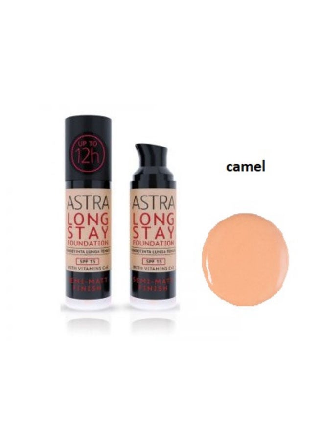 Astra Cosmetics Long Stay Foundation 0005-Camel