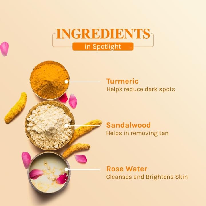 LOTUS HERBALS Lotus Herbals Radiance Boost Ubtan Face Mask 100g Face Wash 50g Set of 2  - Image 2