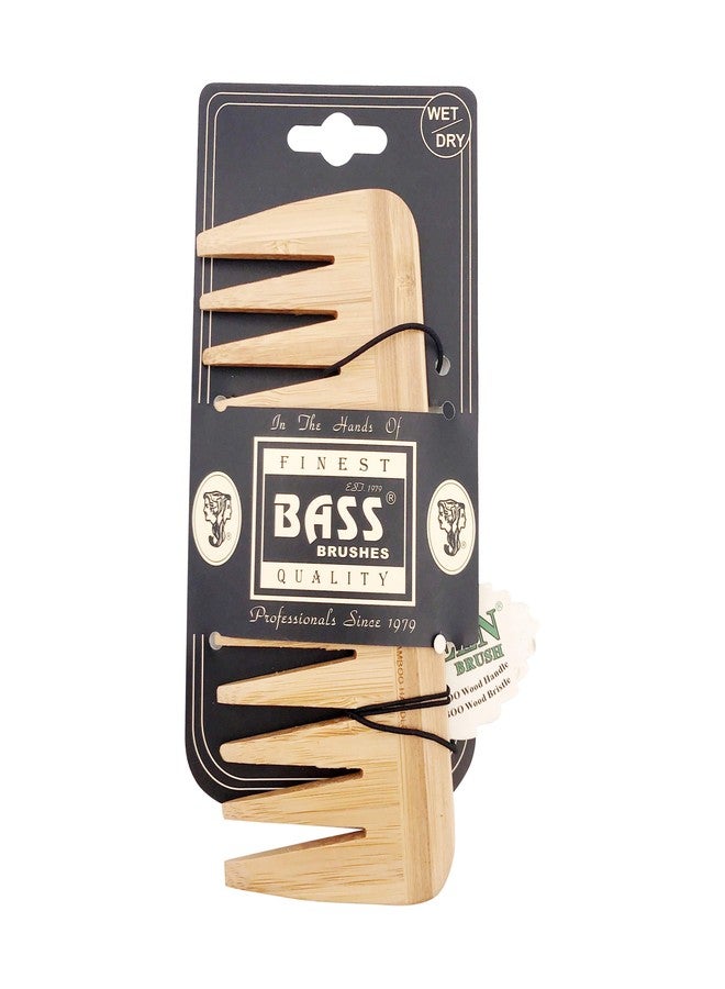 Bass مشط خشبي متوسط من هير دوك، 1 قطعة - Image 1