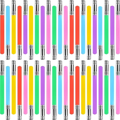 Cotiny 42 Pieces Inflatable Lightsabers Sword Toys Inflatable Light Sabers for Kids Star Theme Birthday Party Supplies 6 Colors - Image 1