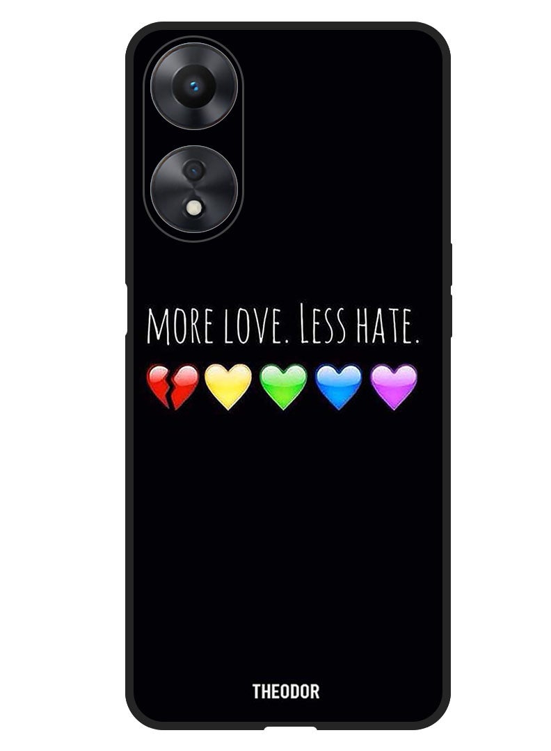 Theodor Protective Case Anti Scratch Shock Proof Bumper Cover For Oppo A98 More Love Less Hate - Image 1