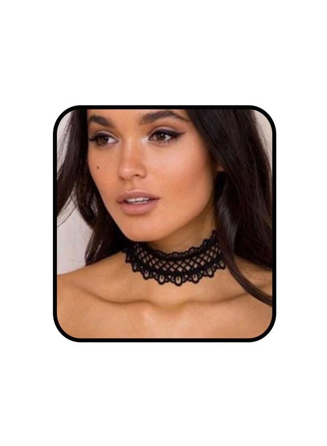 Aularso Dainty Necklaces Chain Lace Choker Necklace Jewelry for Women and Girls Free size Black - Image 1