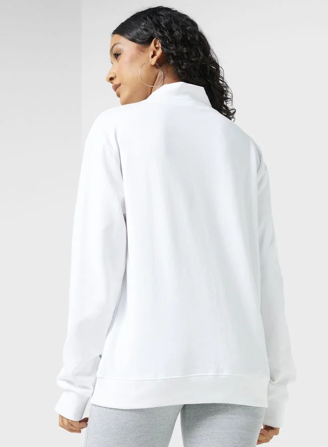 Ginger Basics High Neck Zip Through Sweatshirt