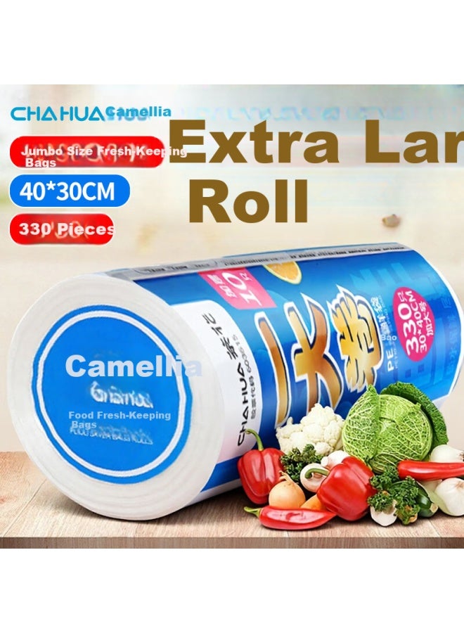 Chahua Disposable Flat Seal Food-grade Plastic Bags Household Sealing Bags Freezer Storage Extra Large 330 Pieces