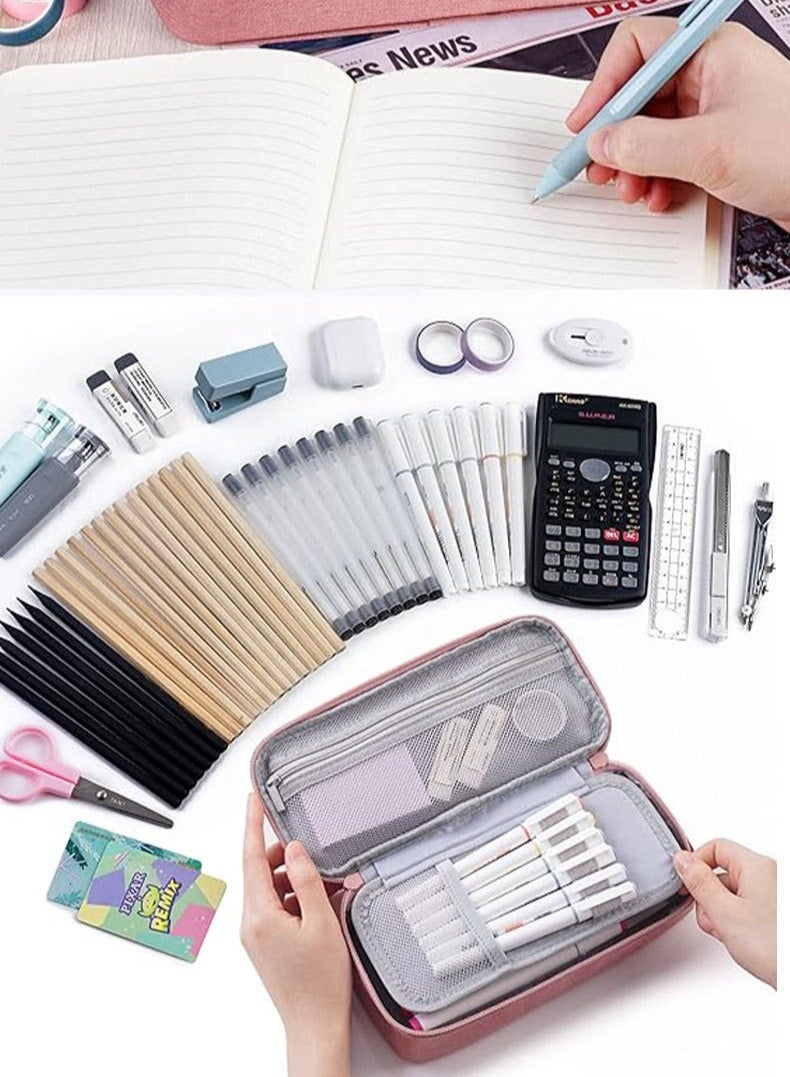 حالة قلم رصاص كبيرة ، حقيبة قلم رصاص ذات سعة كبيرة ، حقيبة تخزين عالية السعة حامل صندوق منظم ، حالة قلم ماركر للنساء والرجال - Image 1