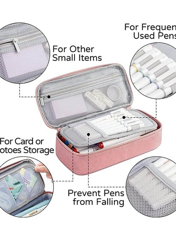 حالة قلم رصاص كبيرة ، حقيبة قلم رصاص ذات سعة كبيرة ، حقيبة تخزين عالية السعة حامل صندوق منظم ، حالة قلم ماركر للنساء والرجال - Image 3