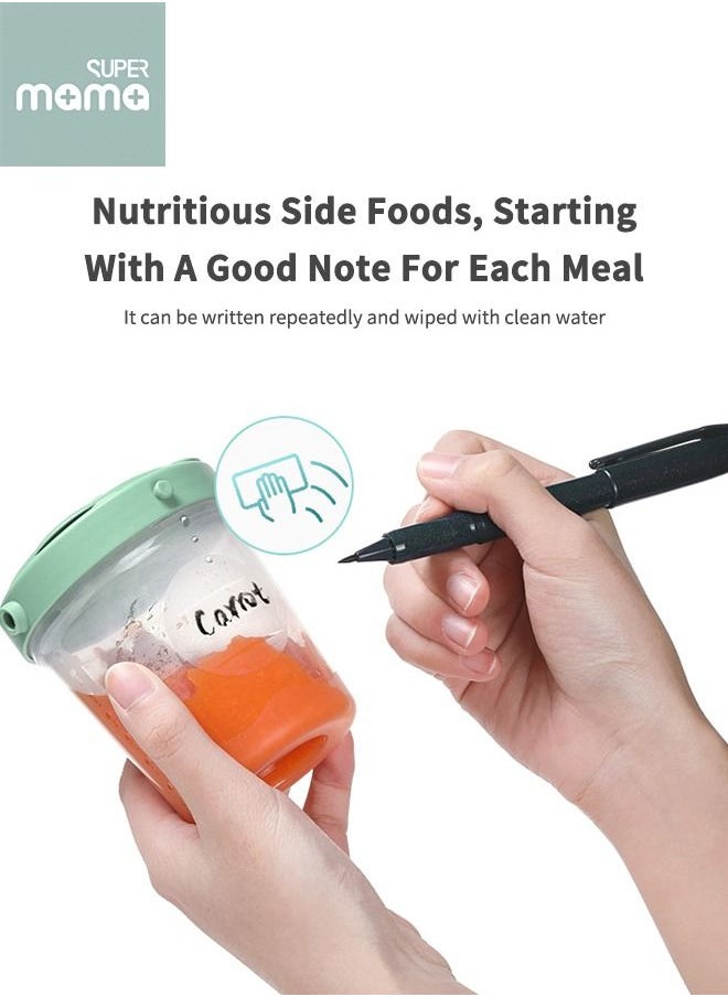 SUPERMAMA 3 PCS Plastic Baby Food Storage Boxes Airtight Leak-proof with Measurement Indication for Fruit, Purée, Yogurt  - Image 3