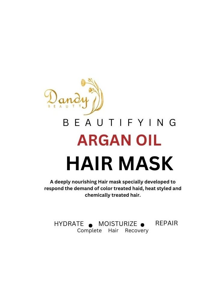 Dandy Beauty Hair MasK Argan oil 1000g Deep Conditioning and Repair Treatment for Smooth, Hydrated Hair, Complete hair recovery - Image 2